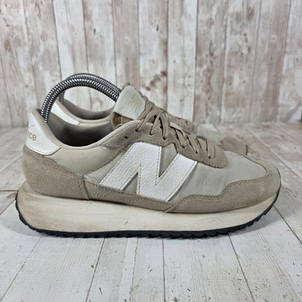 New Balance 237 Womens Beige White Suede Lifestyle Sneakers WS237YB Size 8